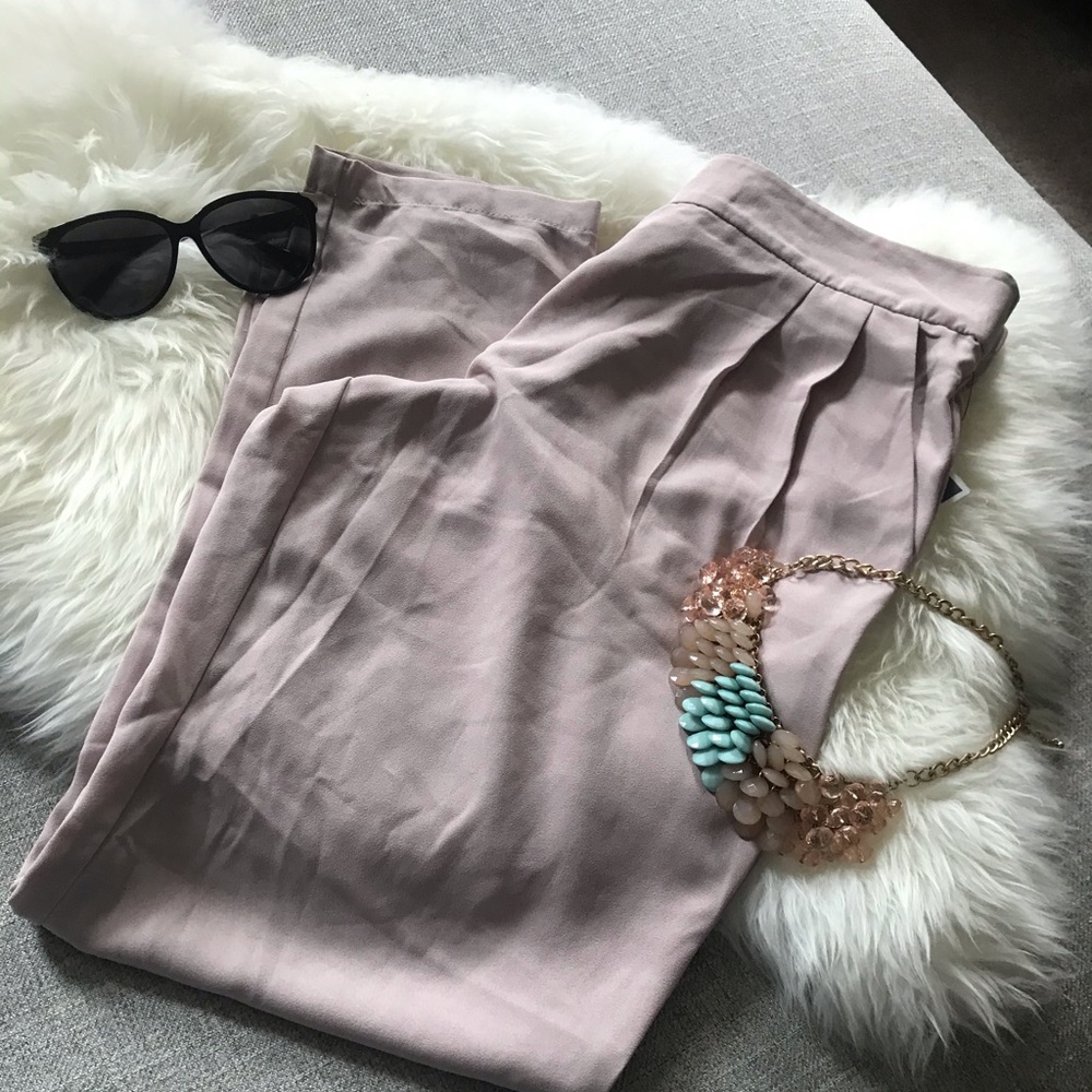 Pale Pink Sheer Dress Pants